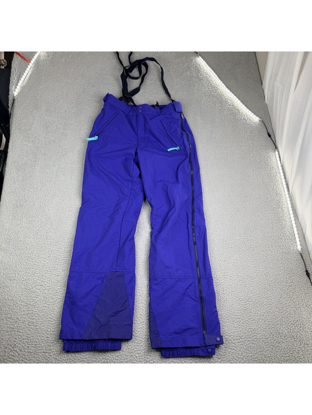 Vintage Patagonia Men's Ski Snow Pants Bibs Purple Teal Size 34x32 85051 Y2K 90s